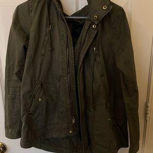 Green utility coat